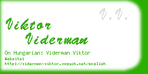 viktor viderman business card